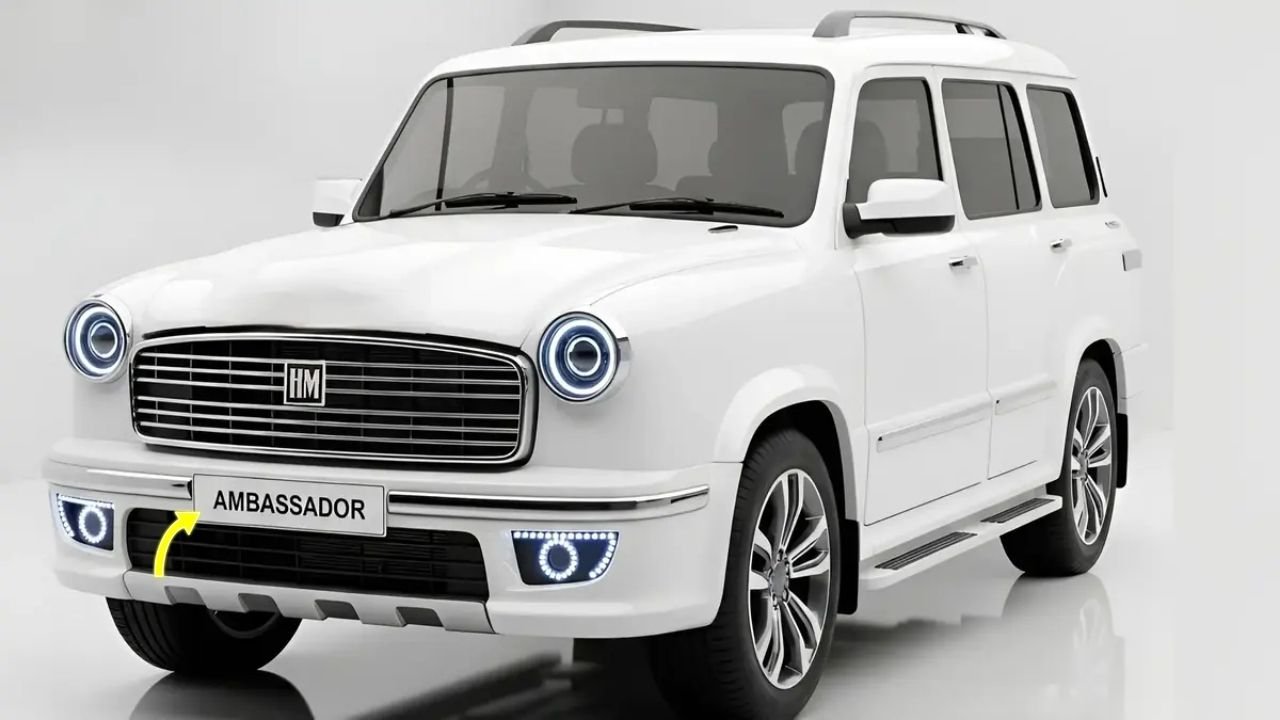 Hindustan Ambassador Relaunch 2025 Iconic Sedan Back with 14 kml Mileage and Touchscreen Features